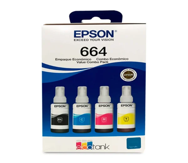 Tinta-4-kit-664 KIT TINTA EPSON T664 ORIGINAL